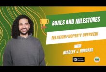 Notion Magic: Goals & Milestones Relation Property Overview.